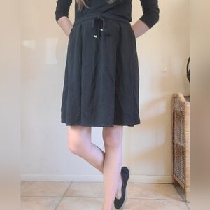 Lacoste Casual & Comfy Black Flared A-line Skirt Size 38